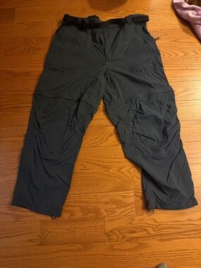 L.L. Bean Men's Cargo Hiking Pants ZIP OFF - Midnight Blue with belts